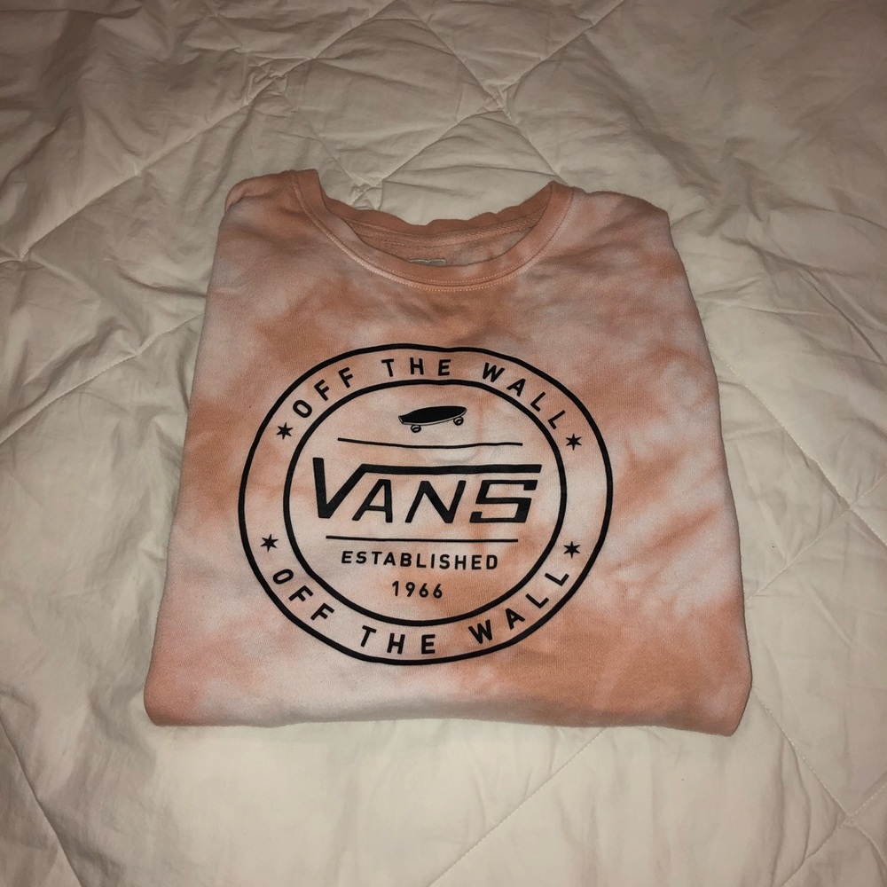 pink tie dye vans sweatshirt